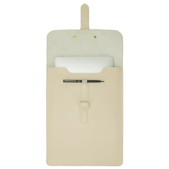 S177 3 In 1 Leather Water-resistant Laptop Liner Bags, Size: 15 inches(Light Grey)