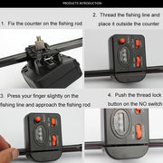 Machinery Manual Fish Line Length Counter(Black)