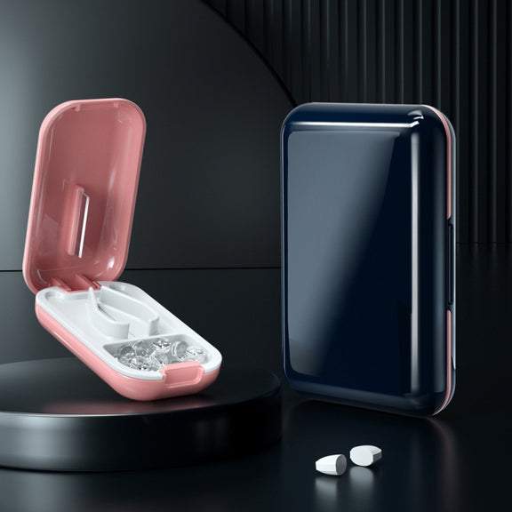 TP-009 Mini Pill Cutting Box Storage Box Dispenser(Arctic Black)