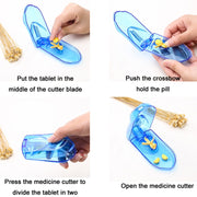 10 PCS Pills Divider Multifunctional Portable Pill Box(Blue)