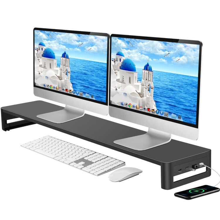 Vaydeer Multifunctional Desktop Widening Monitor Rack, Spec: Single-layer Type (USB 3.0+3xUSB 2.0)