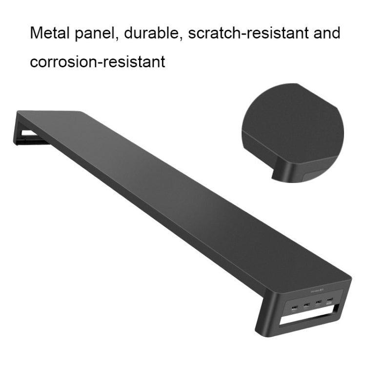 Vaydeer Multifunctional Desktop Widening Monitor Rack, Spec: Single-layer Type (USB 3.0+3xUSB 2.0)