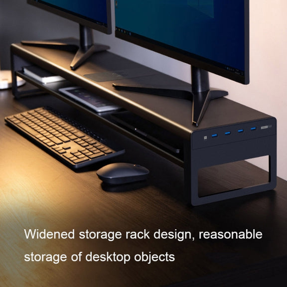 Vaydeer Multifunctional Desktop Widening Monitor Rack, Spec: Single-layer Type (USB 3.0+3xUSB 2.0)
