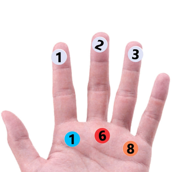 100 Stickers/Sheet Clothes Footwear Size Number Label Sticker, Random Color Delivery, Diameter: 10mm