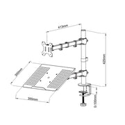 Laptop Stand Desktop LCD Dual Purpose Computer Lift Rotatable Dual Screen Bracket