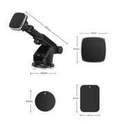 Telescopic Suction Cup Magnetic Suction Car Navigation Desktop Phone Bracket(Black)