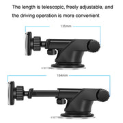 Telescopic Suction Cup Magnetic Suction Car Navigation Desktop Phone Bracket(Black)