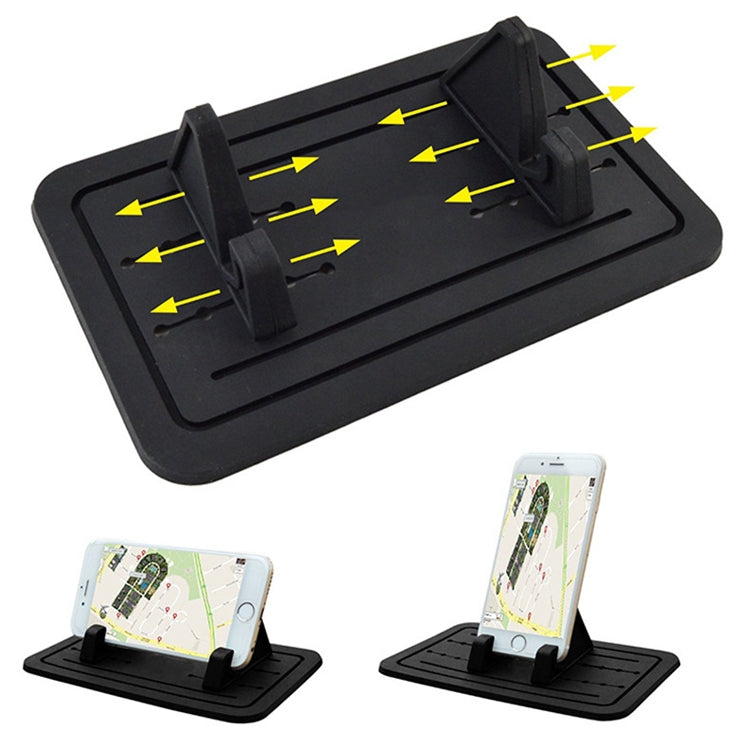 G01 Car Phone Holder Silicone Pad Center Console Tablet Holder(Black)