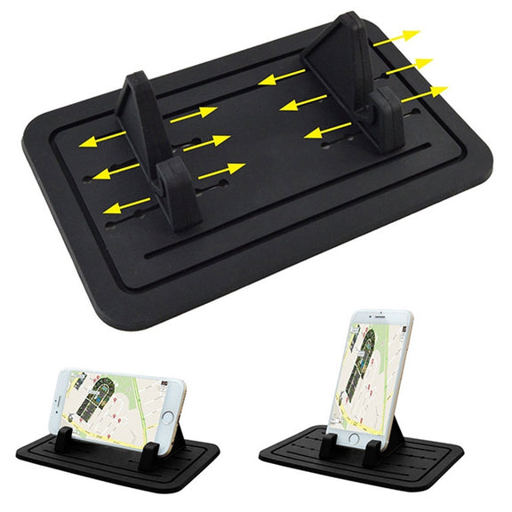 G01 Car Phone Holder Silicone Pad Center Console Tablet Holder(Black)