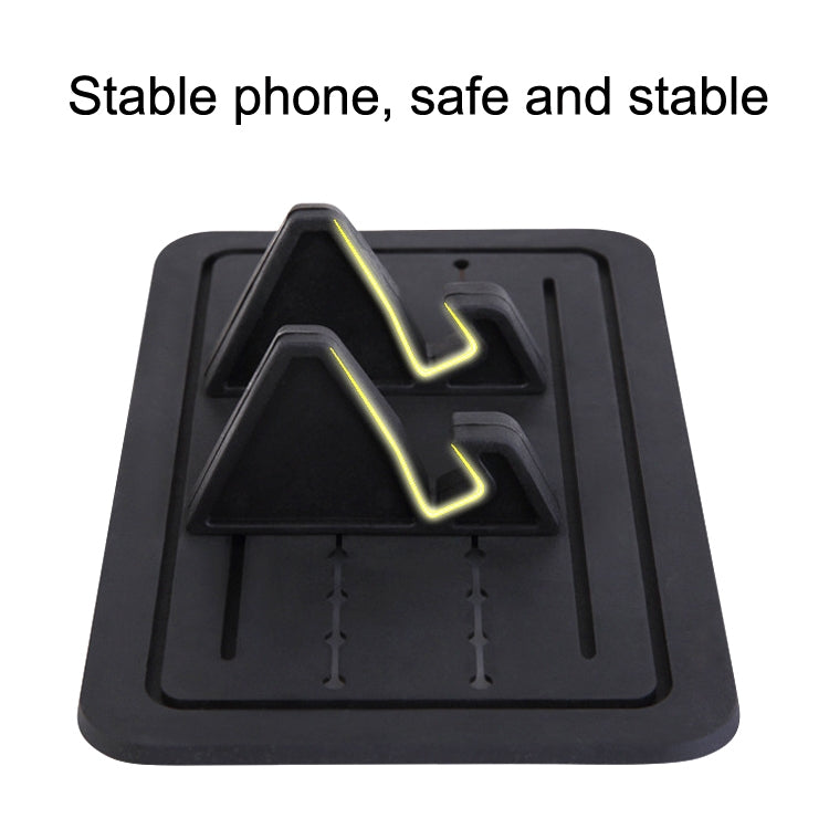 G01 Car Phone Holder Silicone Pad Center Console Tablet Holder(Black)