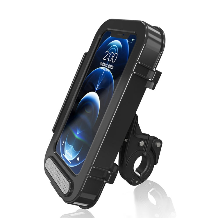 Bicycle Water-resistant Bag Motorcycle Transparent Flip Phone Holder(Black)