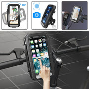 Bicycle Water-resistant Bag Motorcycle Transparent Flip Phone Holder(Black)