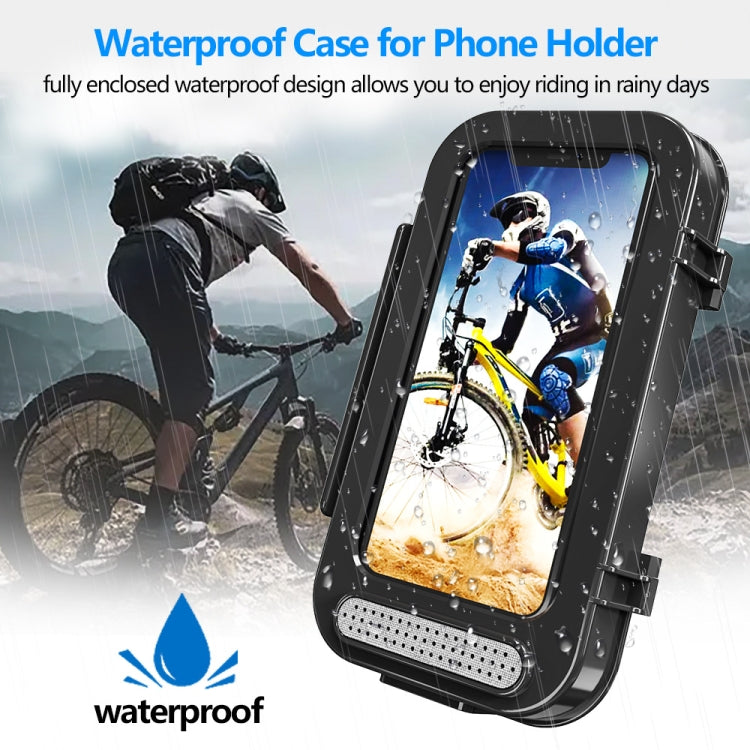 Bicycle Water-resistant Bag Motorcycle Transparent Flip Phone Holder(Black)