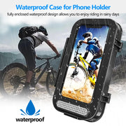 Bicycle Water-resistant Bag Motorcycle Transparent Flip Phone Holder(Black)