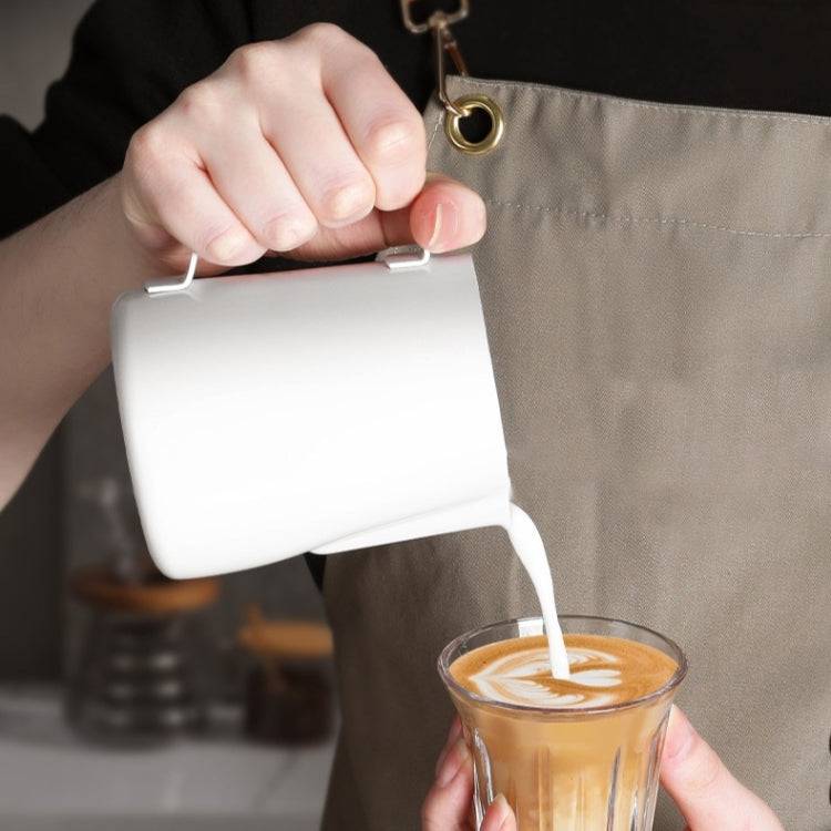 304 Stainless Steel Coffee Pot with Scale, Spec: 600ml (Beige Beak)