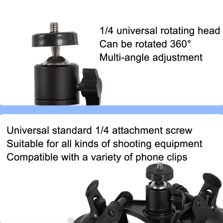 Car General Purpose Vehicle Bracket Suction Cup Fixed Glass Video Shooting Base, Shape: Suction Cup+PTZ