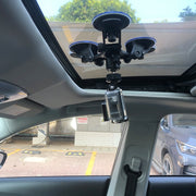 Car General Purpose Vehicle Bracket Suction Cup Fixed Glass Video Shooting Base, Shape: Suction Cup+PTZ