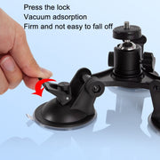 Car General Purpose Vehicle Bracket Suction Cup Fixed Glass Video Shooting Base, Shape: Suction Cup+PTZ+Gopro Screw