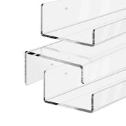 Home Kitchen Office Books Wall Mounted Acrylic Shelf, Specification: 40x10x6cm