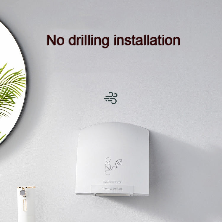 Interhasa 220V Automatic Electric Hand Dryer Mini  Induction Hand Drying Machine,Style: Hot and Cold,CN Plug