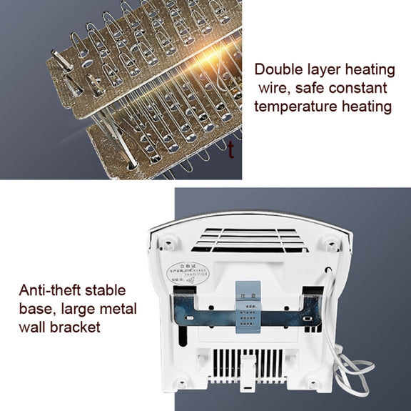Interhasa  220V 1800W Hot and Cold Switching Electric Hand Dryer,Model: A1002 Gold,CN Plug