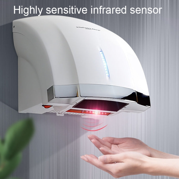 Interhasa  220V 1800W Hot and Cold Switching Electric Hand Dryer,Model: A1003 Black,CN Plug