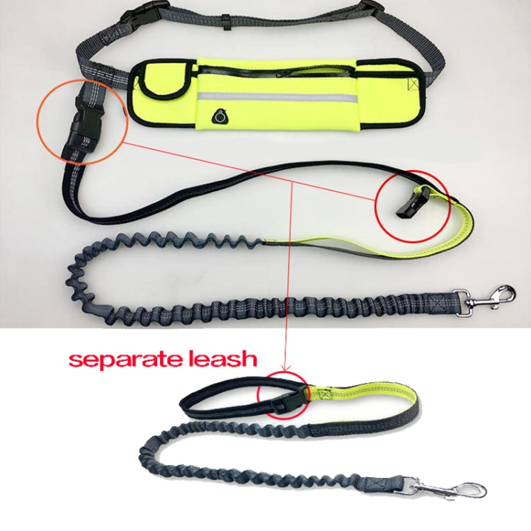 Pet Run Traction Rope Portable Waist Bag(Black)