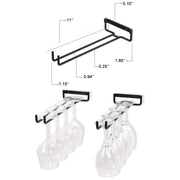 Household Wrought Iron Goblet Upside Down Cup Holder(Black)