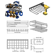 Wall Mounted Handheld Drill Tool Storage Rack, Specification: Complete set