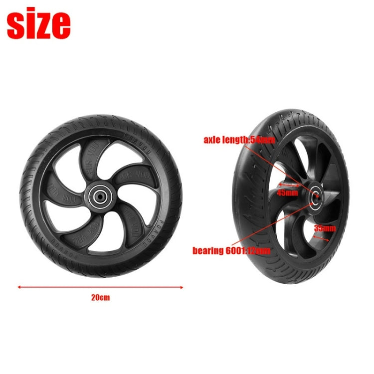 8 inch Scooter Plastic Front Wheel Accessories For KUGOO S1/S2/S3(Black)