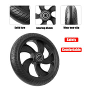8 inch Scooter Plastic Front Wheel Accessories For KUGOO S1/S2/S3(Black)