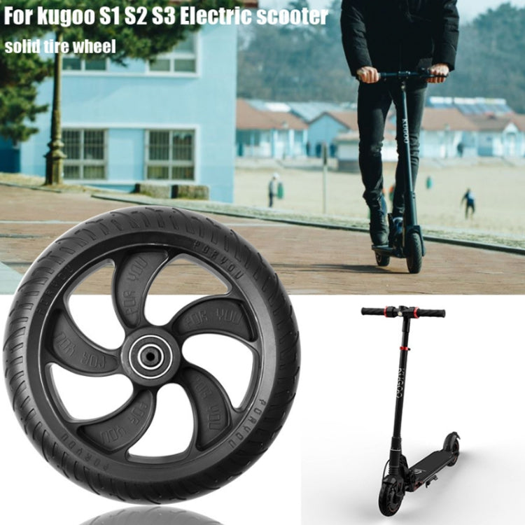 8 inch Scooter Plastic Front Wheel Accessories For KUGOO S1/S2/S3(Black)