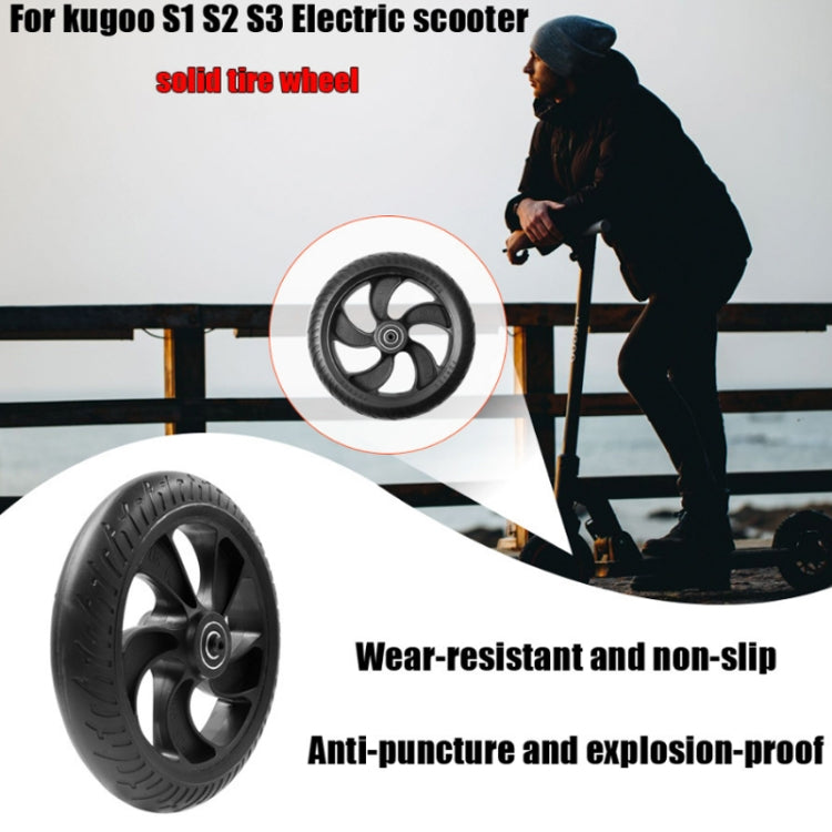 8 inch Scooter Plastic Front Wheel Accessories For KUGOO S1/S2/S3(Black)