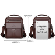 WEIXIER D244 Men Shoulder Bag Large Capacity Business Retro Messenger Bag(Black)