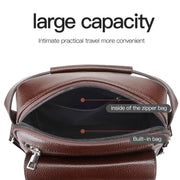 WEIXIER D244 Men Shoulder Bag Large Capacity Business Retro Messenger Bag(Black)