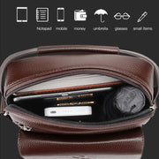 WEIXIER D244 Men Shoulder Bag Large Capacity Business Retro Messenger Bag(Black)