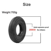 8 inch Hollow Solid Rubber Tire For Xiaomi Scooter, Color: Black
