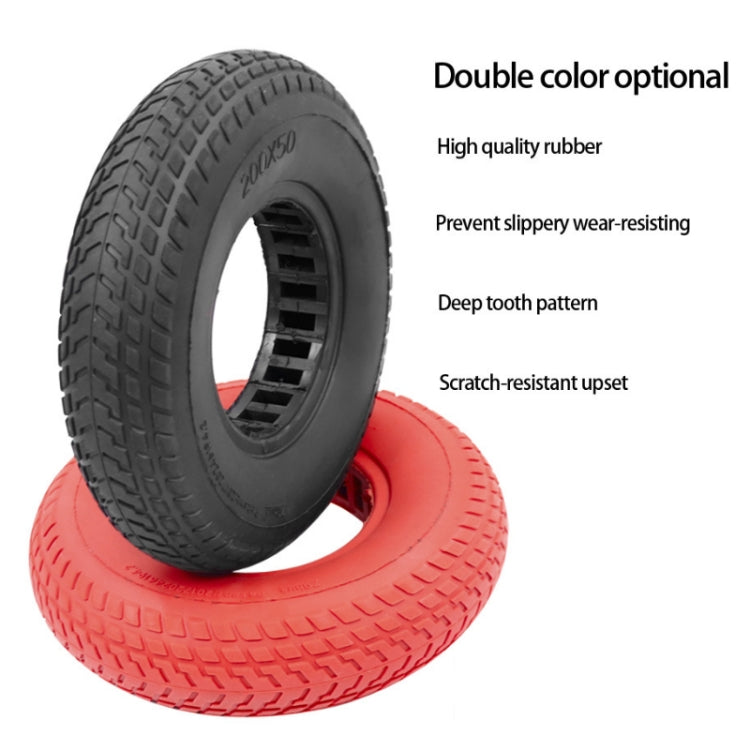 8 inch Hollow Solid Rubber Tire For Xiaomi Scooter, Color: Red