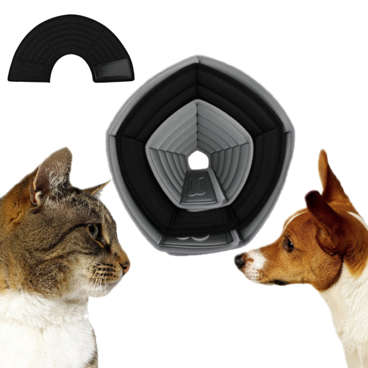Pet Grooming Anti-Bite Neck Ring, Specification: M(Grey)