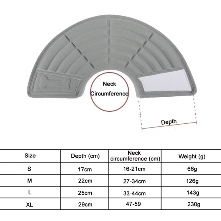 Pet Grooming Anti-Bite Neck Ring, Specification: XL(Grey)