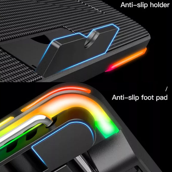 CoolCold F5  Laptop Radiator Bracket Office Desk Adjustable Laptop Cooler,Style: Fantasy Edition