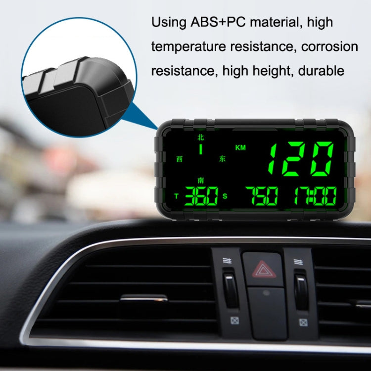C3012 GPS Head-up Display Speed Mileage Compass Car General (Black)