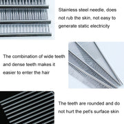 Stainless Steel Pet Comb Pet Hair Comb, Specification: XS