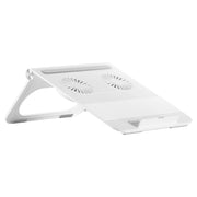 D33  2 Fan Laptop Cooling Bracket Folding Portable Liftable Tablet Bracket(White)