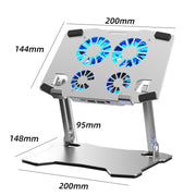X16 Tablet PC Holder Aluminum Alloy Laptop Radiator with 4 Fans
