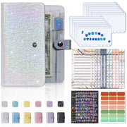 A6 Gypsophila Loose-leaf Bookkeeping Notebook Cash Budget Hand Book(Silver White)