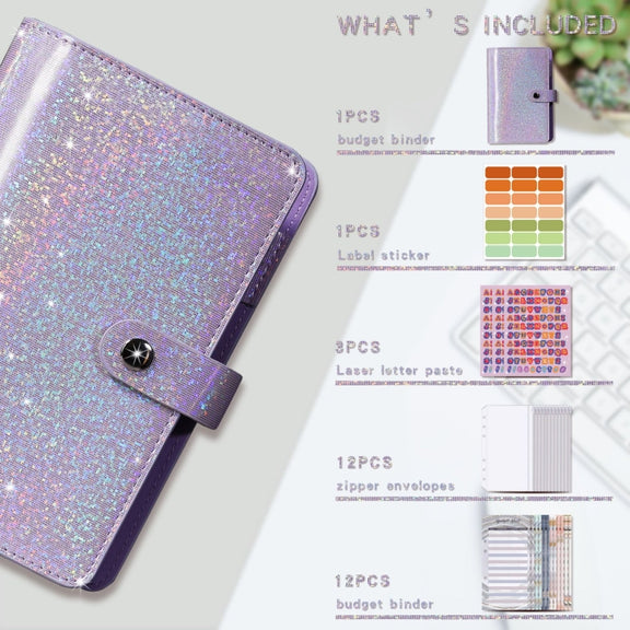 A6 Gypsophila Loose-leaf Bookkeeping Notebook Cash Budget Hand Book(Pink)