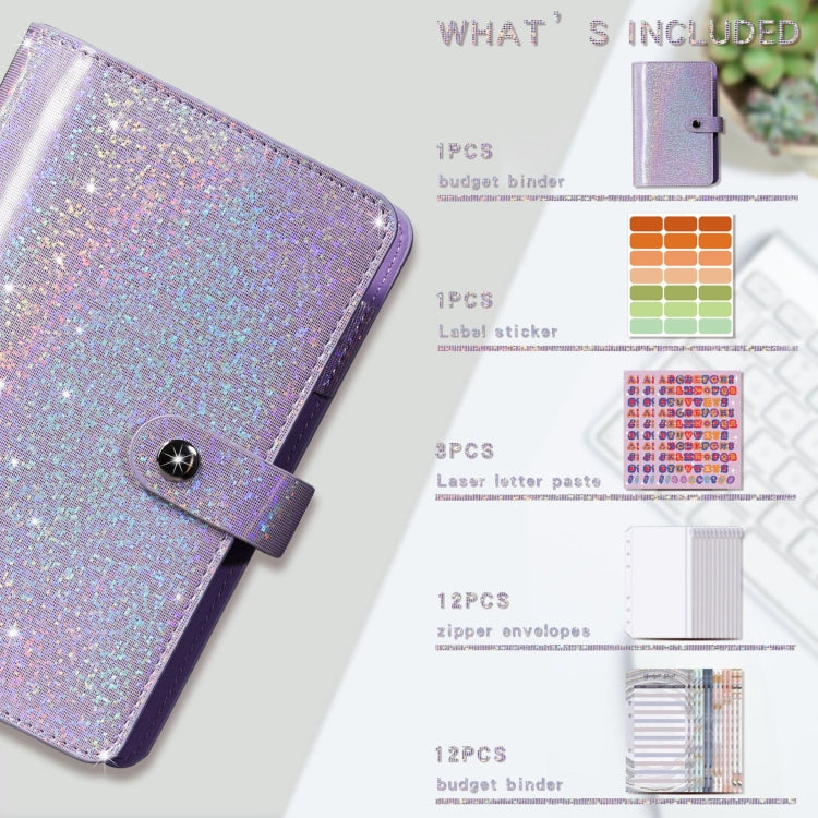 A6 Gypsophila Loose-leaf Bookkeeping Notebook Cash Budget Hand Book(Pink)