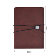 A5 Business Loose-leaf Notebook Office Stationery Leather PU Notepad(Light Coffee)