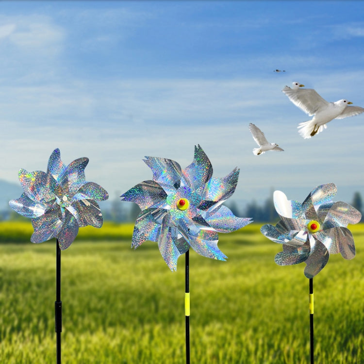 Balcony Garden Farmland Bird Catcher Reflector Anti-bird Laser Windmill, Style: Silver Octagon